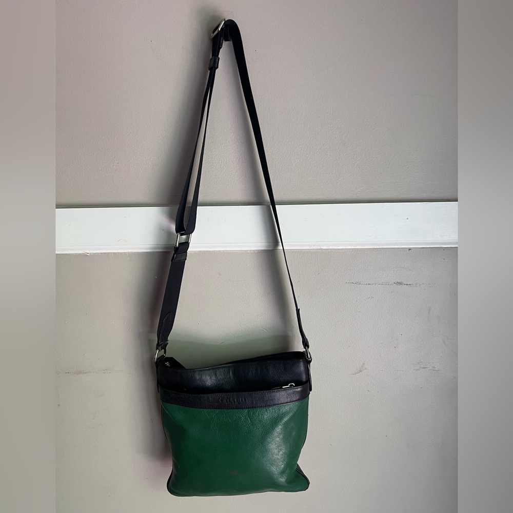 Coach Green and Black Leather Crossbody Bag - Picture 2 of 5